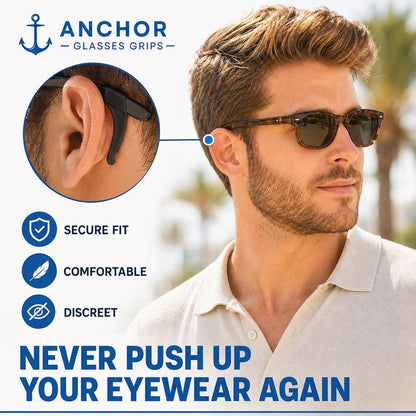 Anchor Anti-Slip Glasses Hooks - 3 Pack