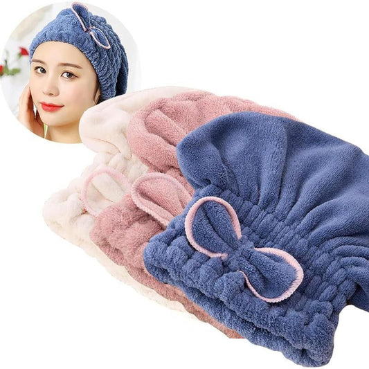 DryLuxe™ Microfiber Hair Drying Cap - 3 Pack