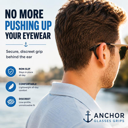 Anchor Anti-Slip Glasses Hooks - 3 Pack