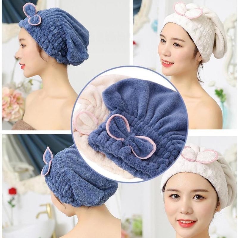DryLuxe™ Microfiber Hair Drying Cap - 3 Pack