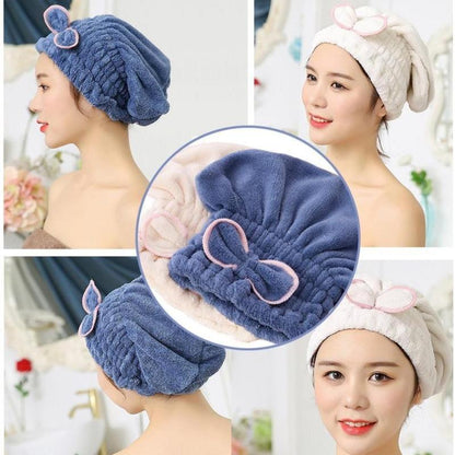 DryLuxe™ Microfiber Hair Drying Cap - 3 Pack