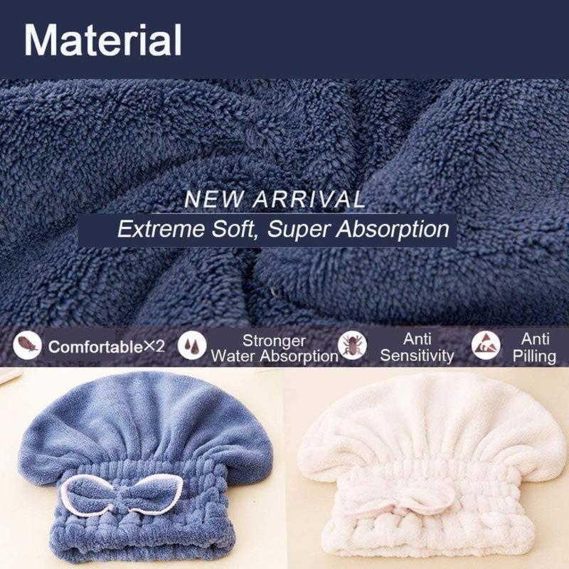 DryLuxe™ Microfiber Hair Drying Cap - 3 Pack